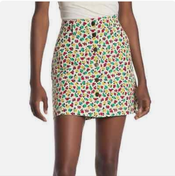 J.Crew Mercantile Floral Button Skirt - Picture 3 of 6